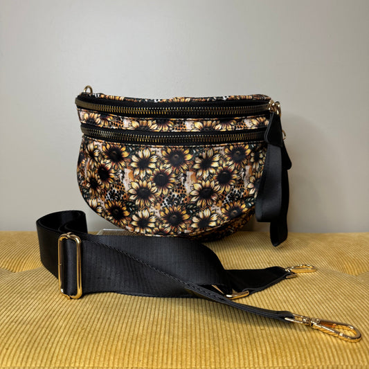 The Roni Nylon Crossbody - Sunflower Dot