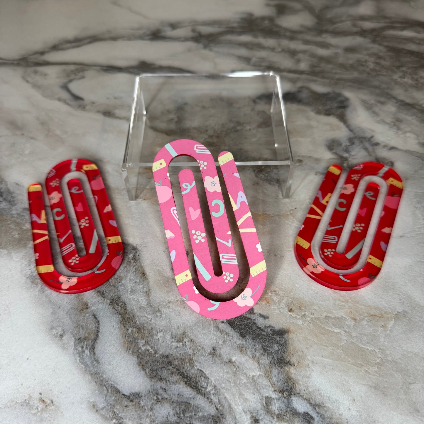 Jumbo Paperclip - Teacher School Red