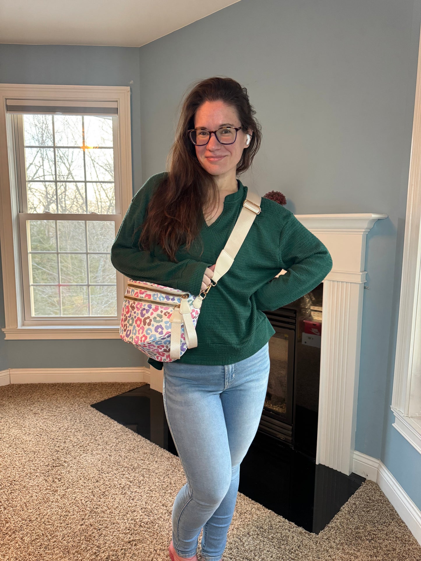 The Roni Nylon Crossbody - Animal Print Multicolor