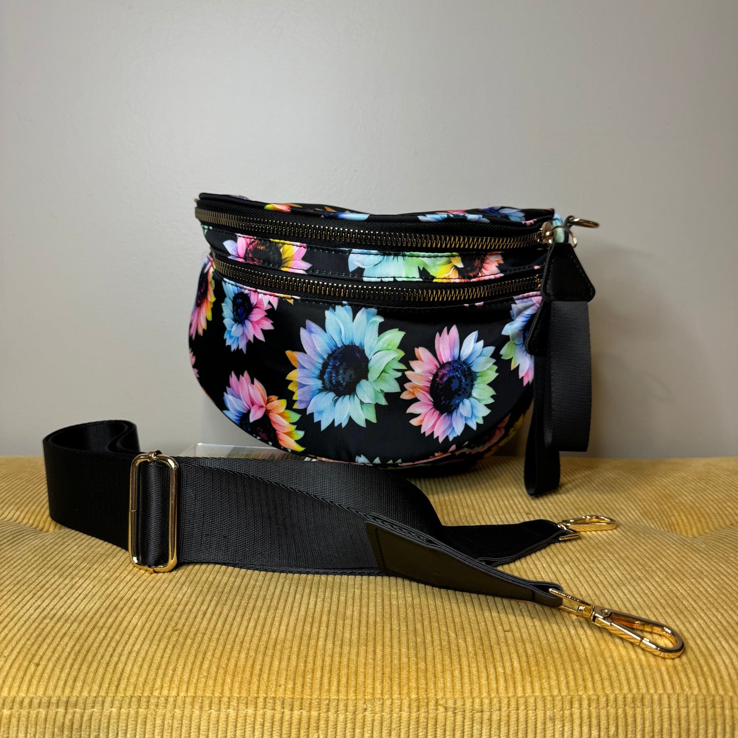 Roni - Nylon Crossbody - Rainbow Sunflower