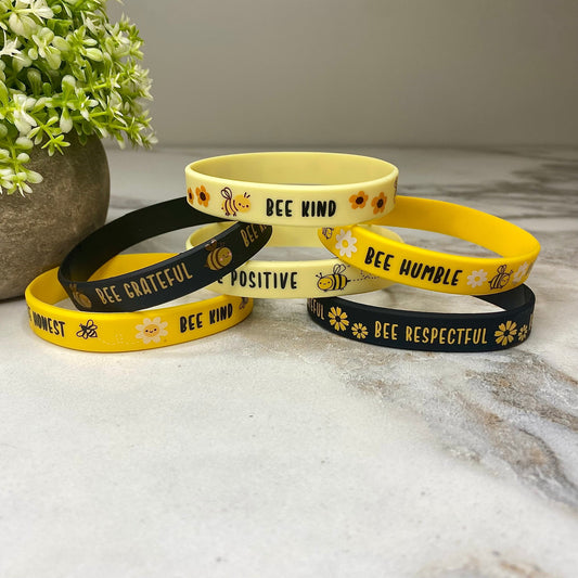 Bracelet - Bee Saying Silicone Mix