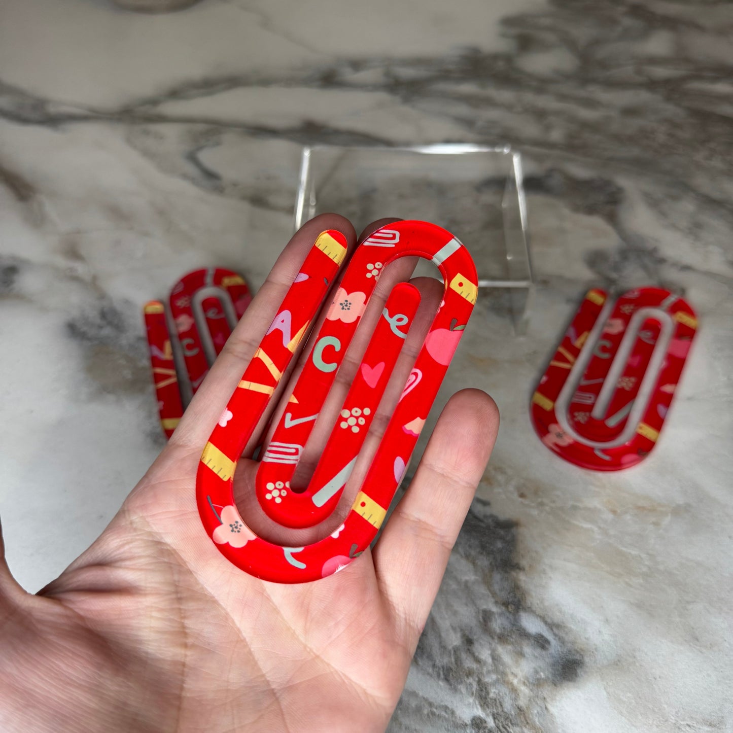 Jumbo Paperclip - Teacher School Red