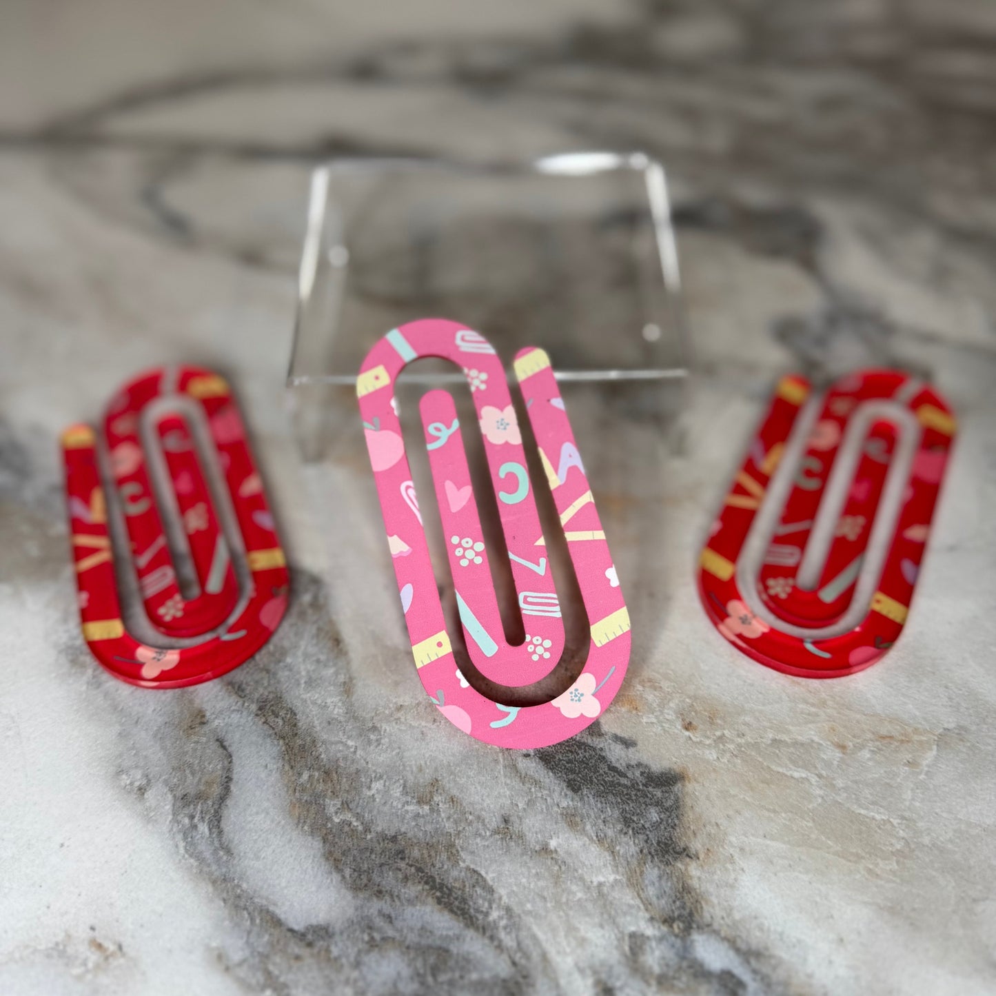 Jumbo Paperclip - Teacher School Red