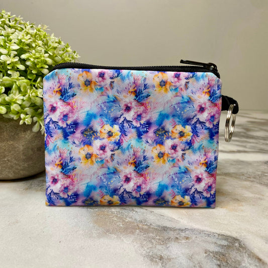 Mini Pouch - Floral Pastel Sketch