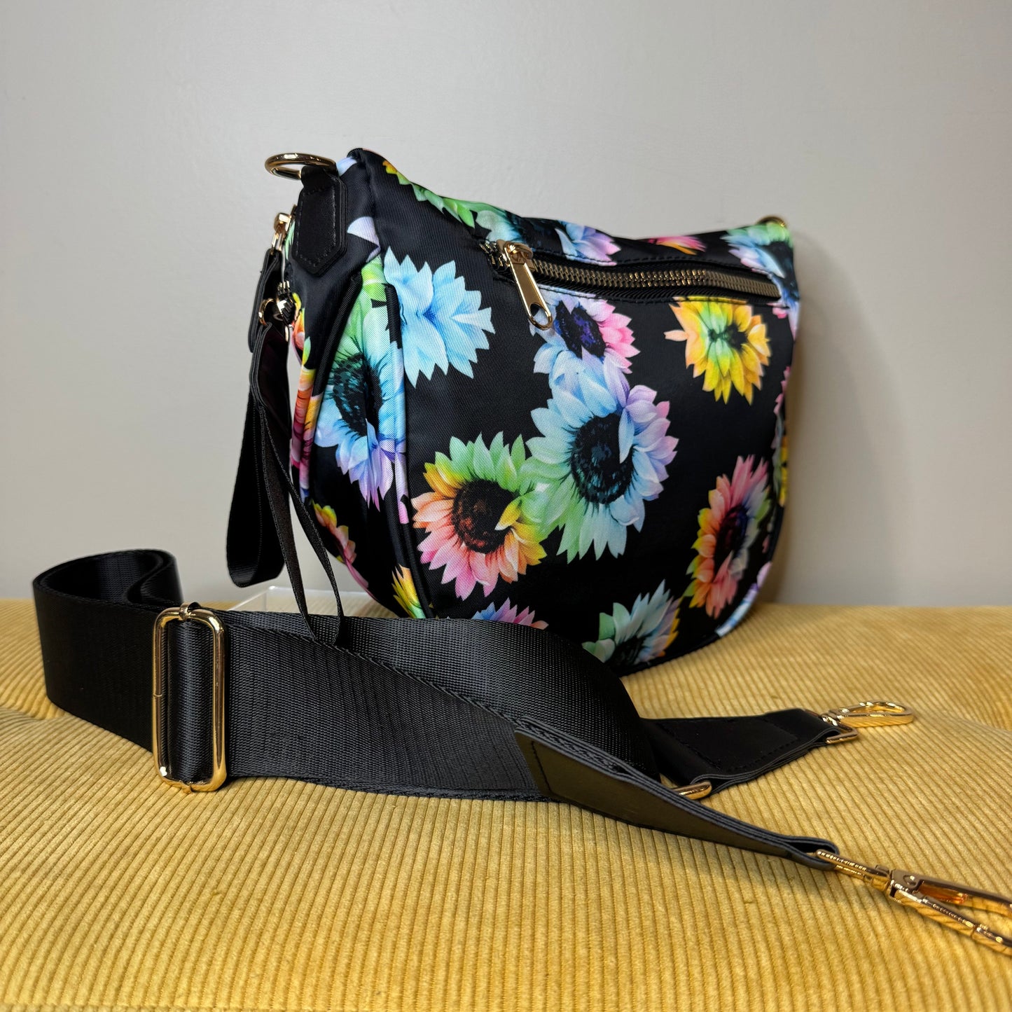 Roni - Nylon Crossbody - Rainbow Sunflower