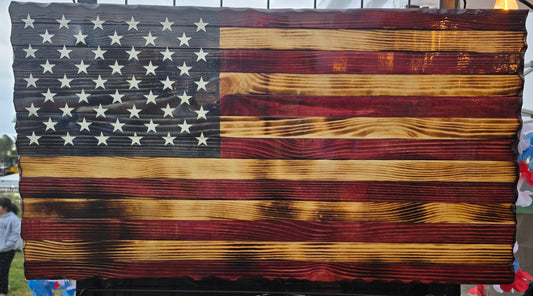 American Flag with Distressed Edges