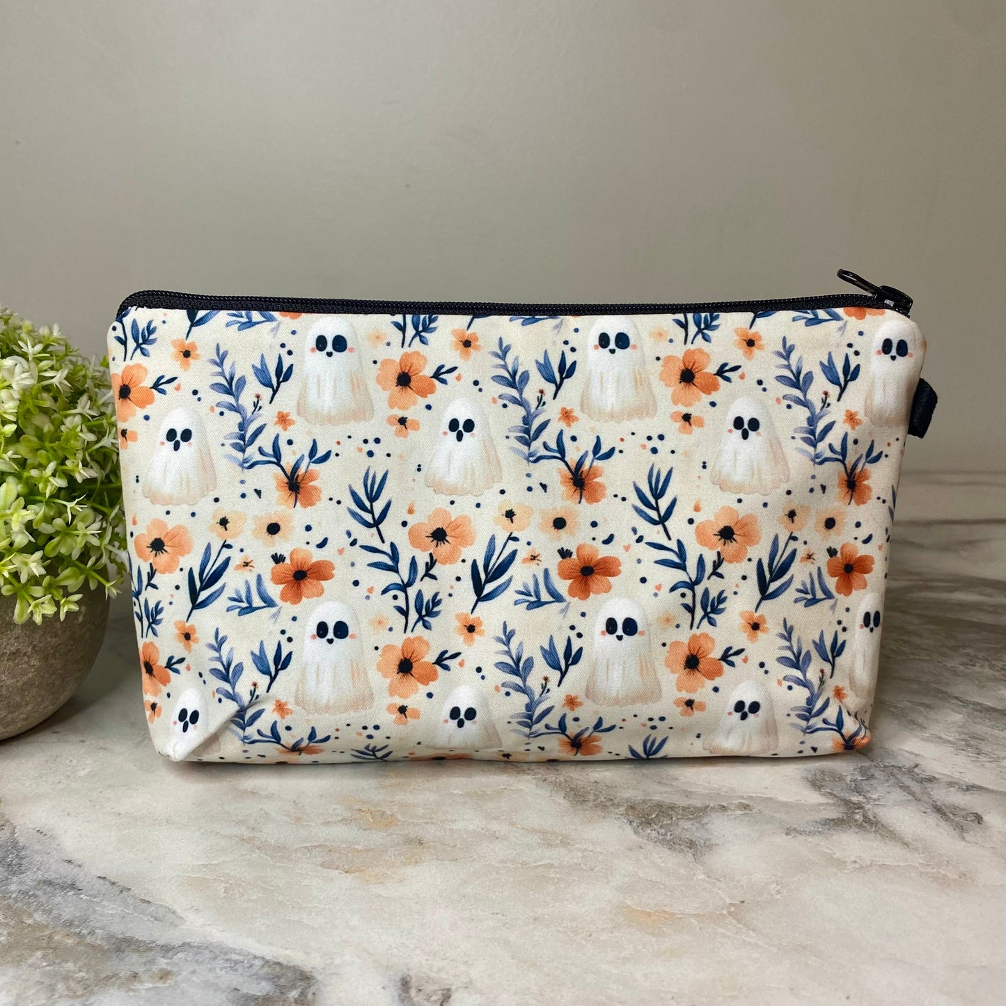 Pouch - Halloween Floral Ghost