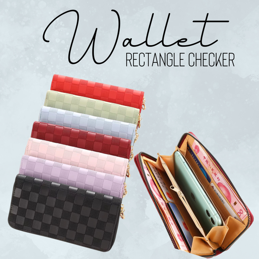 Wallet - Faux Leather - Checkered - PREORDER 7/16-7/19