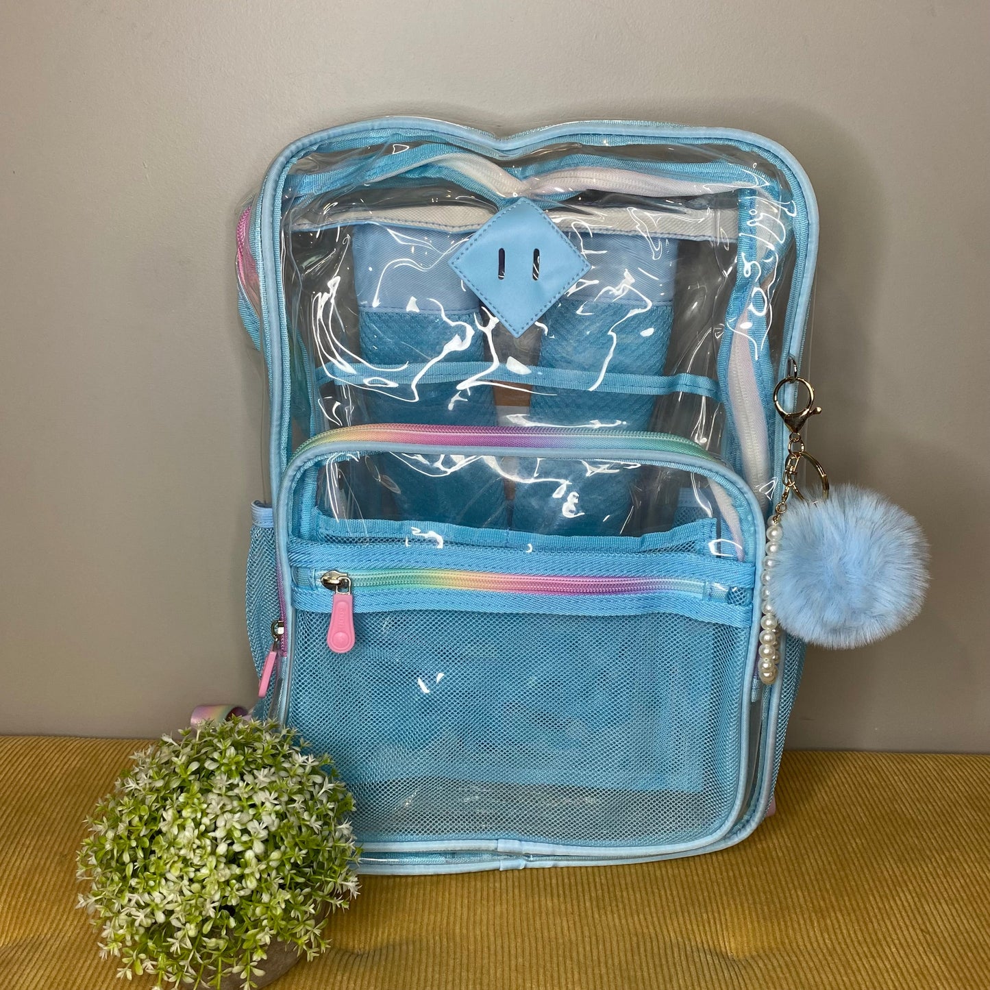 Clear Backpack - Blue