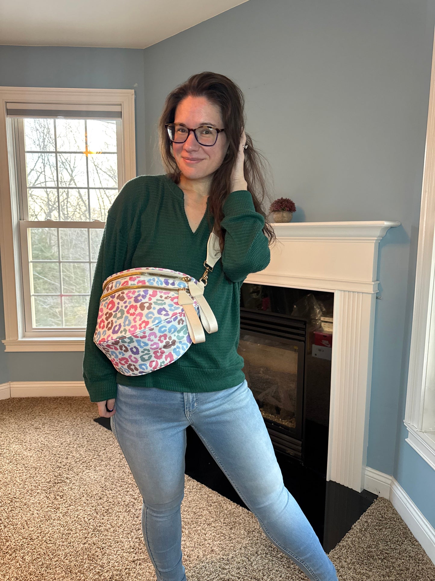 The Roni Nylon Crossbody - Animal Print Multicolor