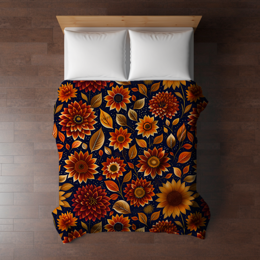 Blanket - Halloween - Moody Crimson Floral - PREORDER 7/29-8/1