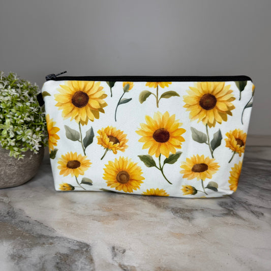Pouch - Sunflower on White