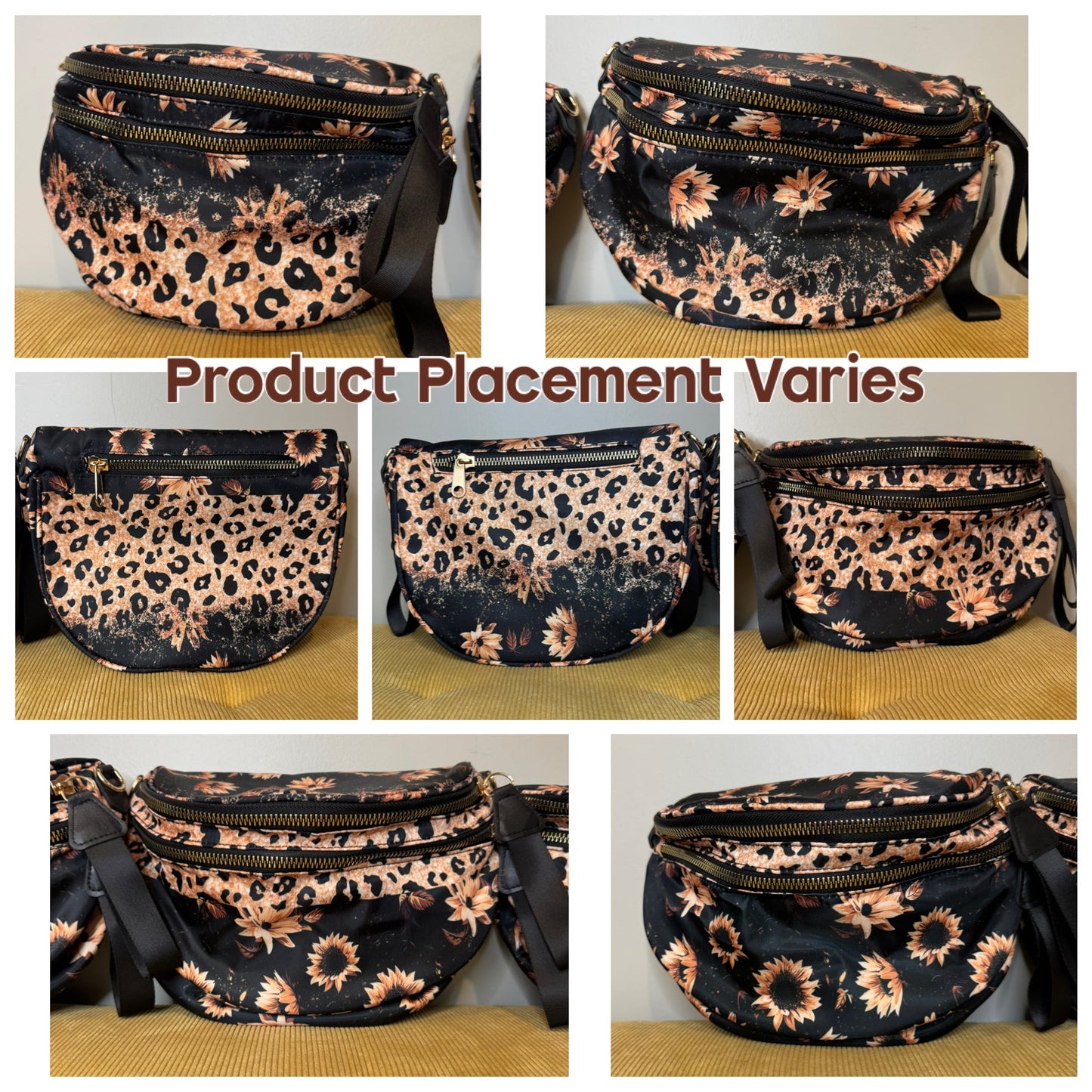 Roni - Nylon Crossbody - Bronze Sunflower Ombre Animal