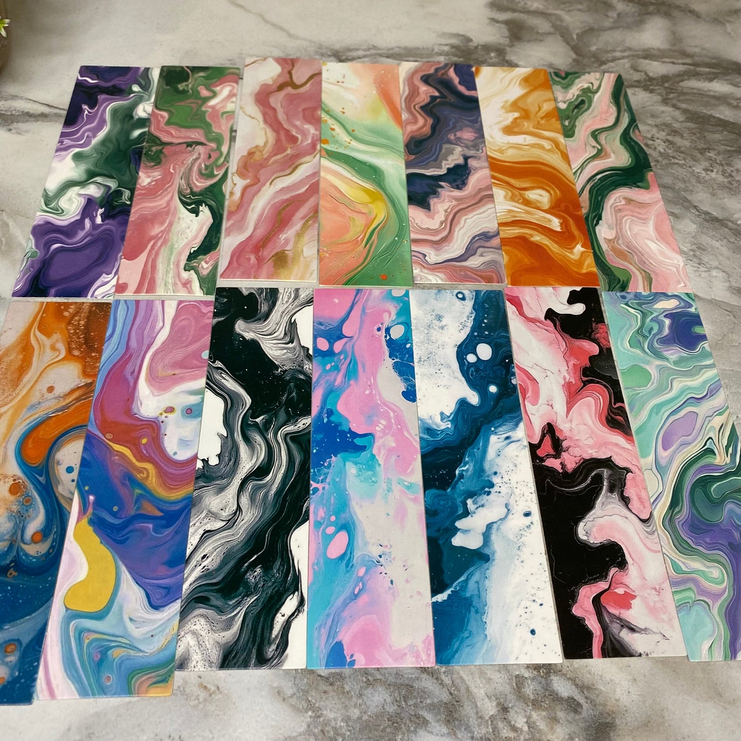 Bookmark - Marbled Paint Mix