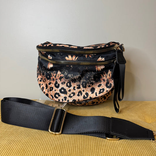 Roni - Nylon Crossbody - Bronze Sunflower Ombre Animal
