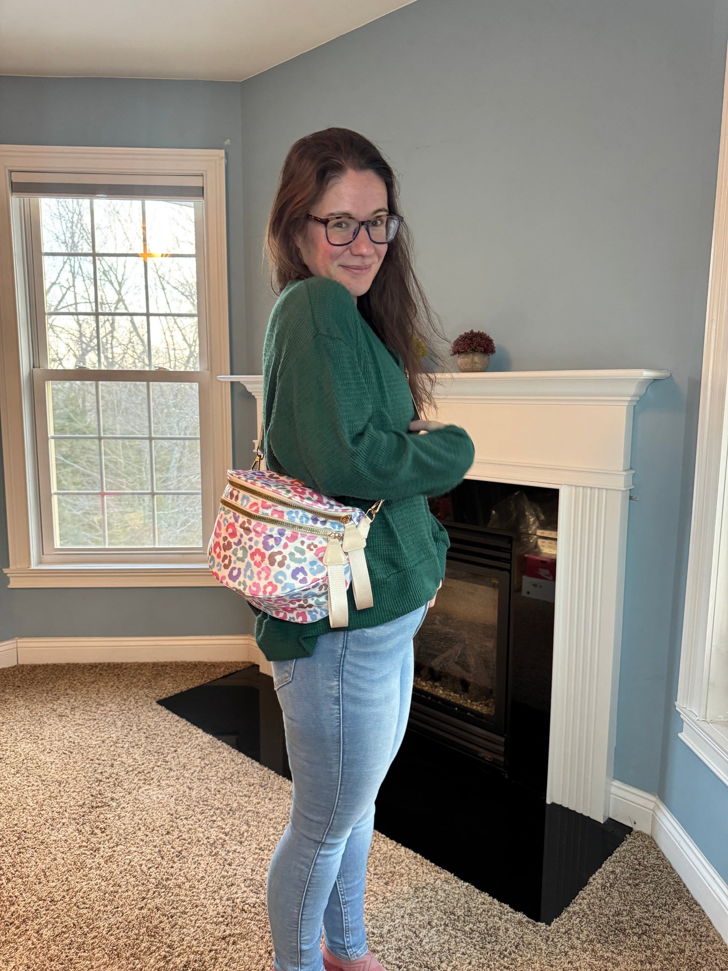 The Roni Nylon Crossbody - Animal Print Multicolor