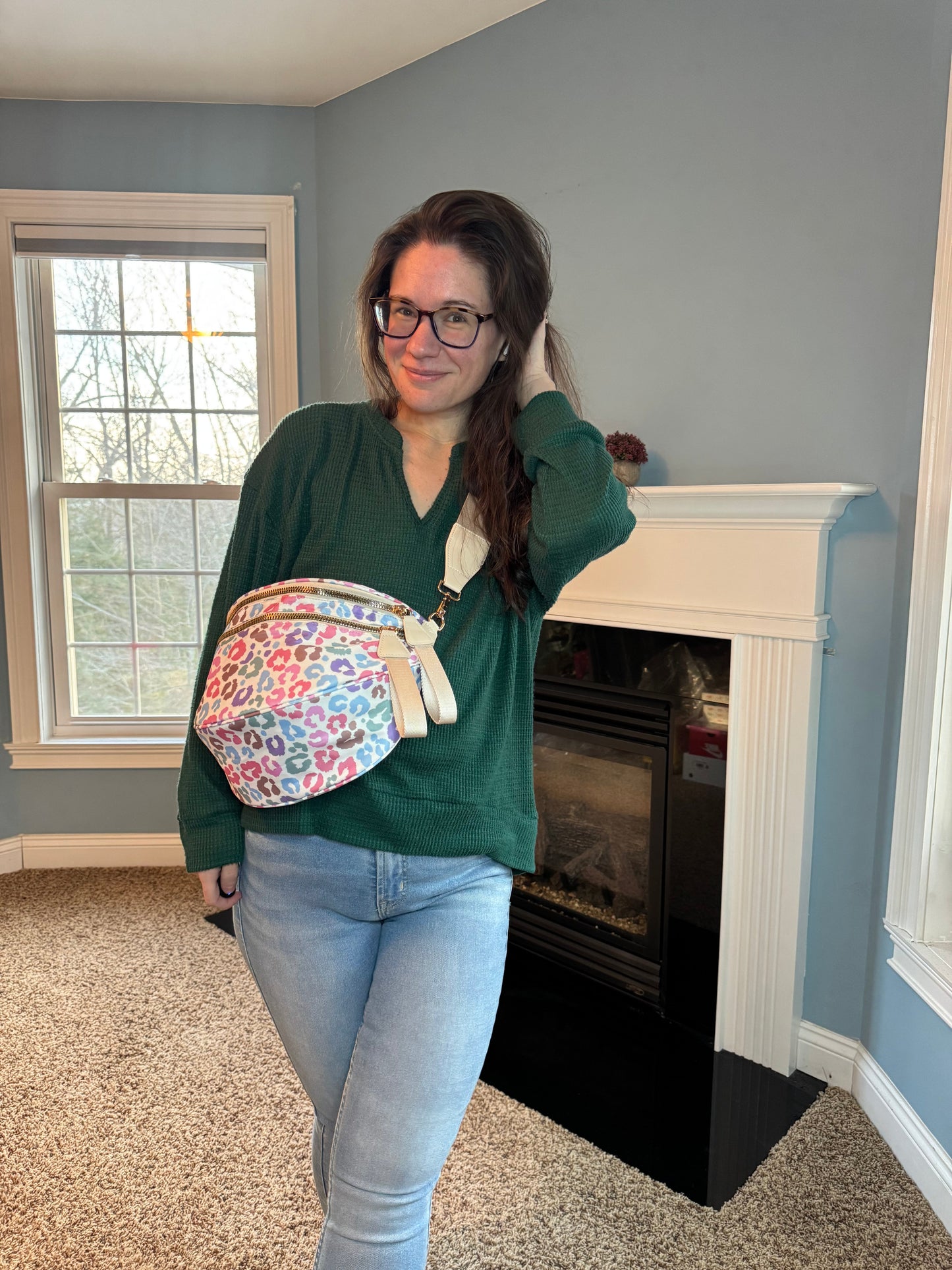 The Roni Nylon Crossbody - Animal Print Multicolor