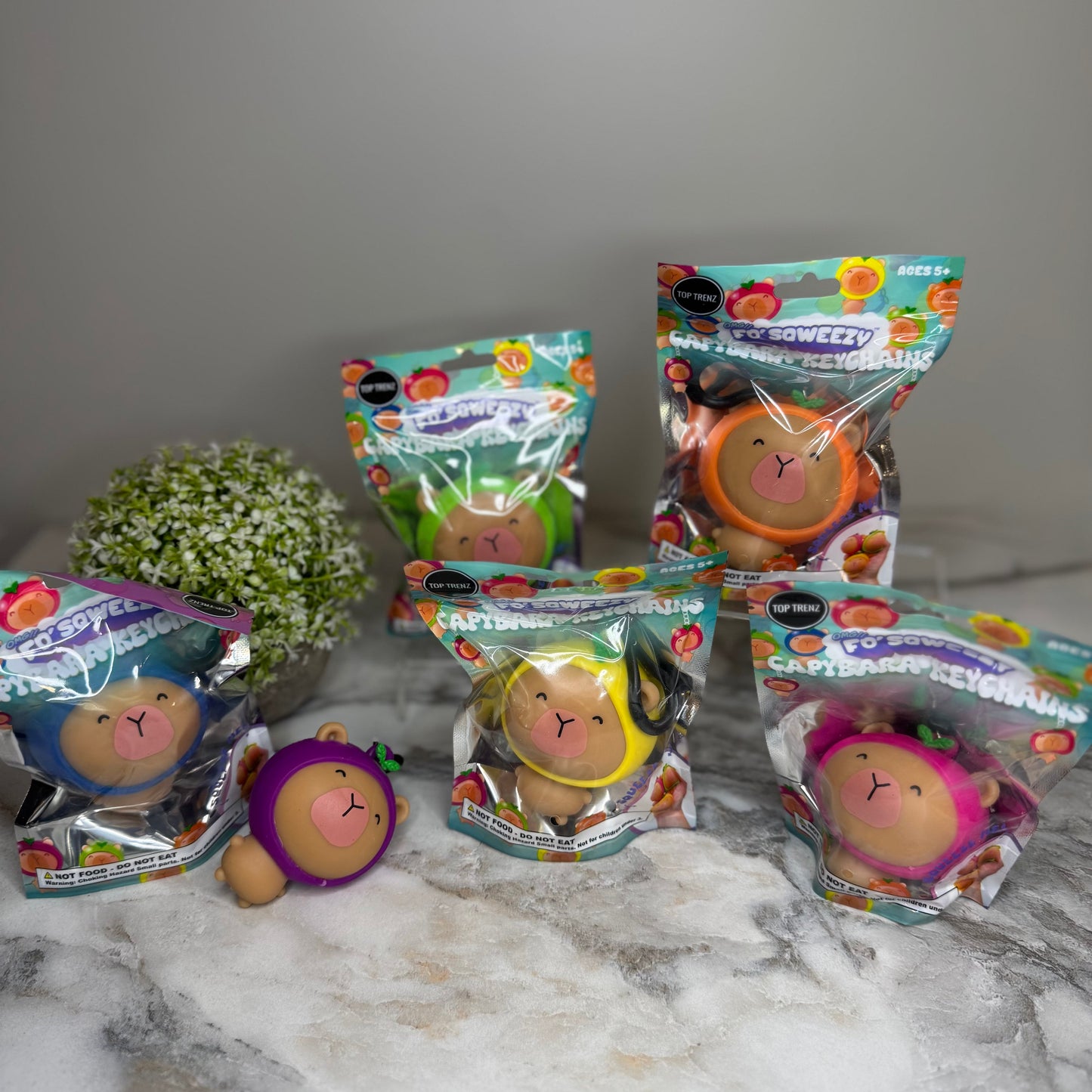 Fo Sqweezy Capybara Keychains Toy