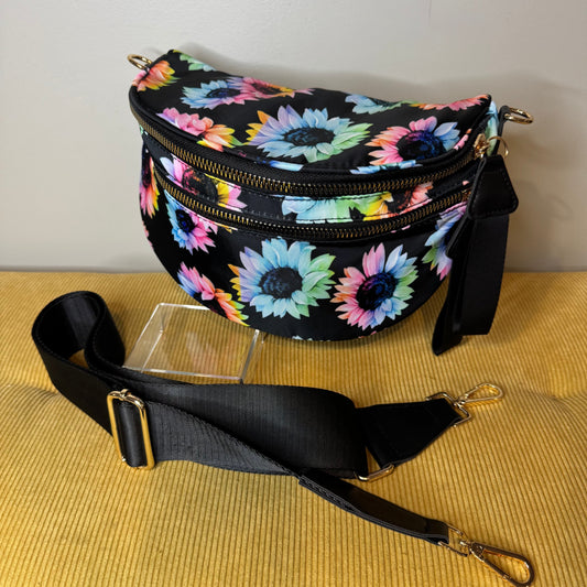 Roni - Nylon Crossbody - Rainbow Sunflower