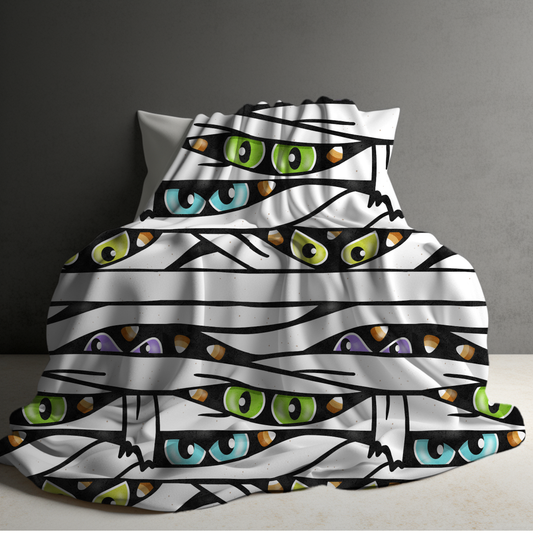 Blanket - Halloween - Mummy Spooky Eyes - PREORDER 7/29-8/1