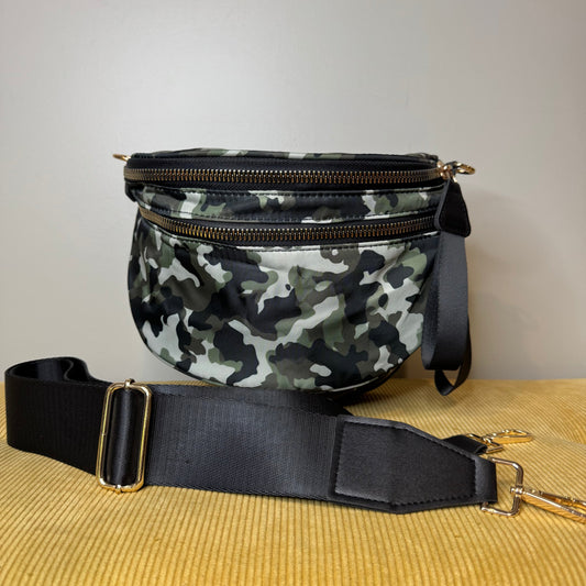 Roni - Nylon Crossbody - Green Camo
