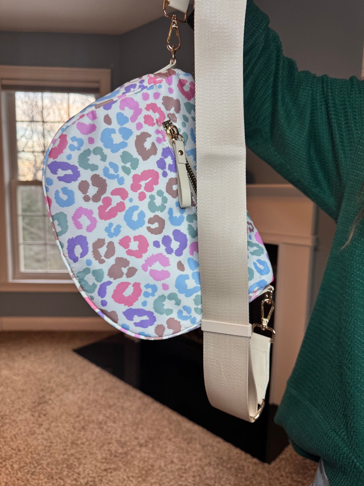 The Roni Nylon Crossbody - Animal Print Multicolor