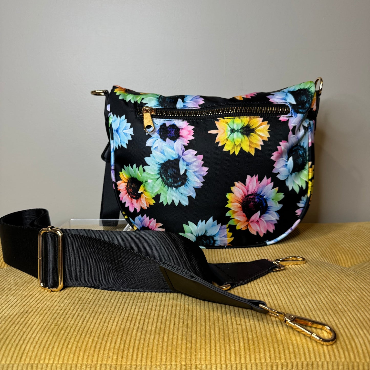Roni - Nylon Crossbody - Rainbow Sunflower