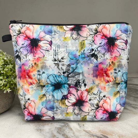 Pouch XL - Music Watercolor Floral