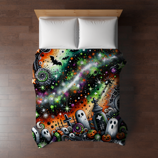Blanket - Halloween - Green Orange Swirl - PREORDER 7/29-8/1