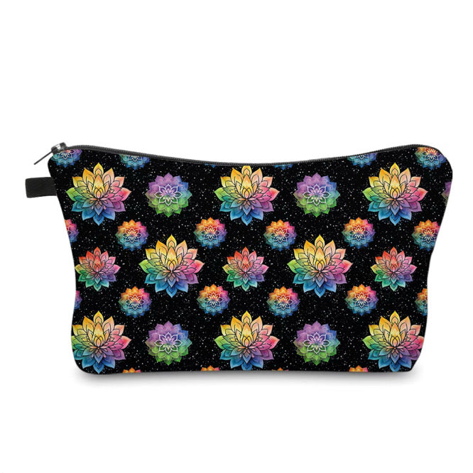 Pouch - Rainbow Mandala on Black