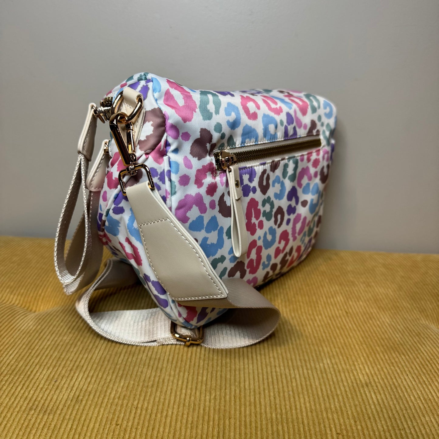 The Roni Nylon Crossbody - Animal Print Multicolor
