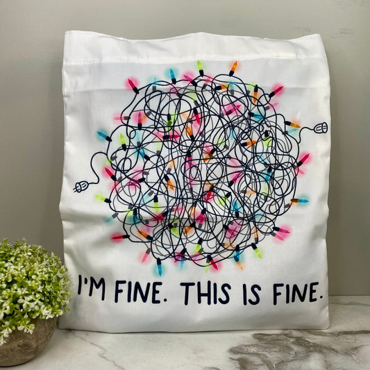 Tote Bag - Christmas - I’m Fine Lights