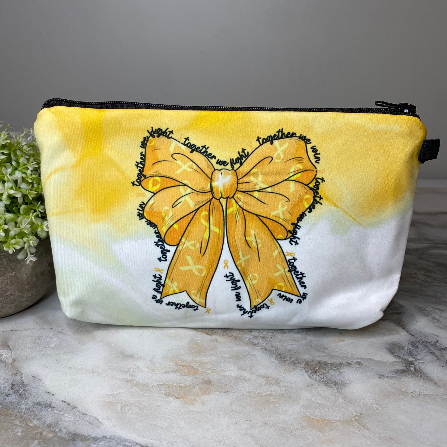 Pouch - Yellow Ribbon Together We Fight Childhood Cancer