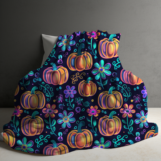 Blanket - Halloween - Glowing Pumpkins - PREORDER 7/29-8/1
