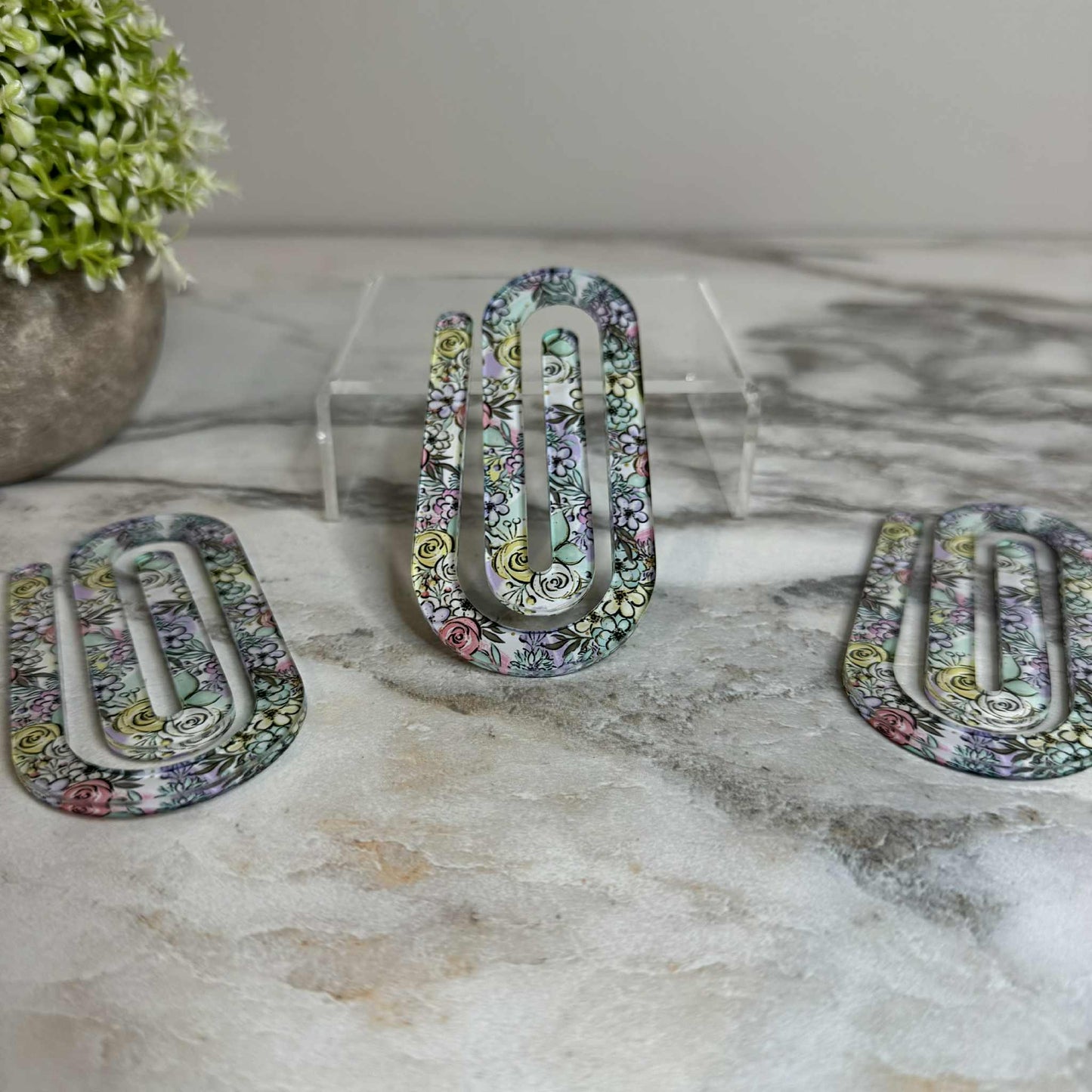 Jumbo Paperclip - Pastel Floral